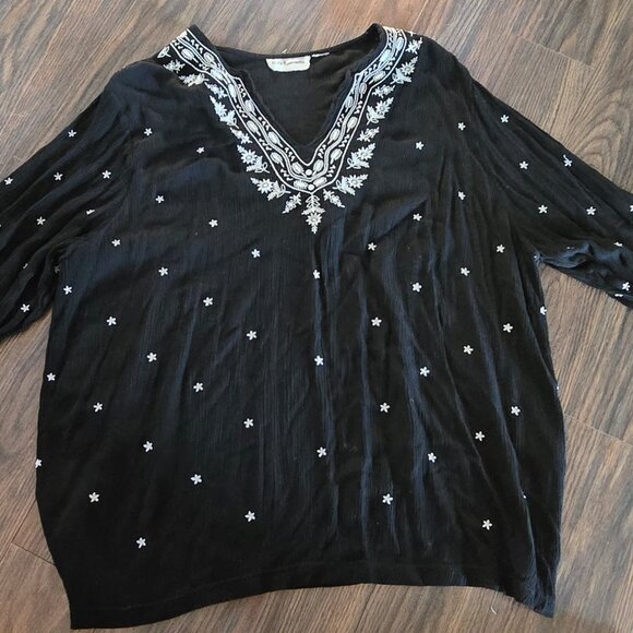 C.D. DANIELS Peasant/Bohemian Style Tunic Blouse SIZE XXL - Picture 1 of 4
